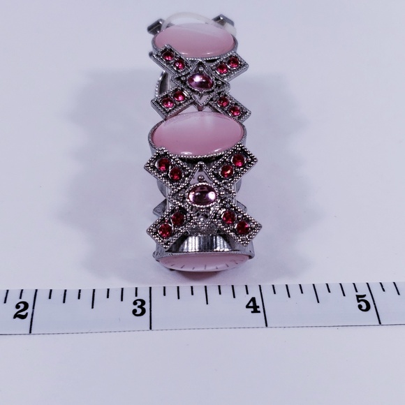Bracelet Silver and Shades of Pink in X's and O's - Picture 4 of 5